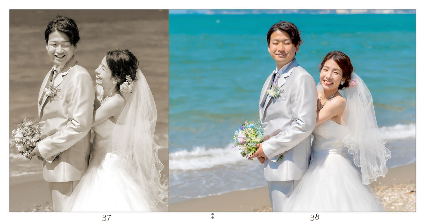37～38ページ 浜の宮ビーチ ウエディングアルバム