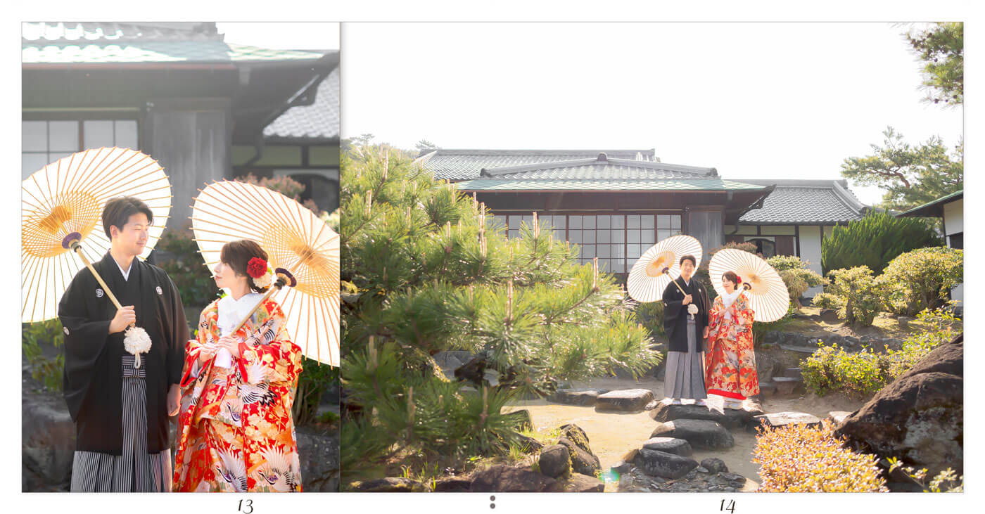 13～14ページ 温山荘園 前撮りアルバム