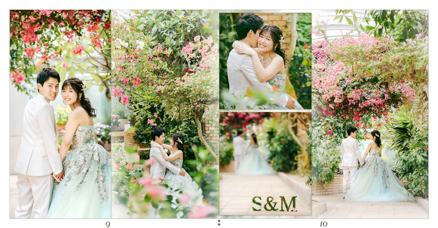 9～10ページ 福岡市植物園 ウエディングアルバム