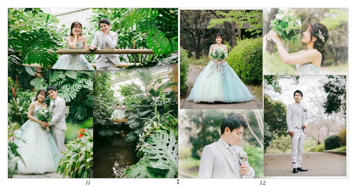 11～12ページ 福岡市植物園 ウエディングアルバム