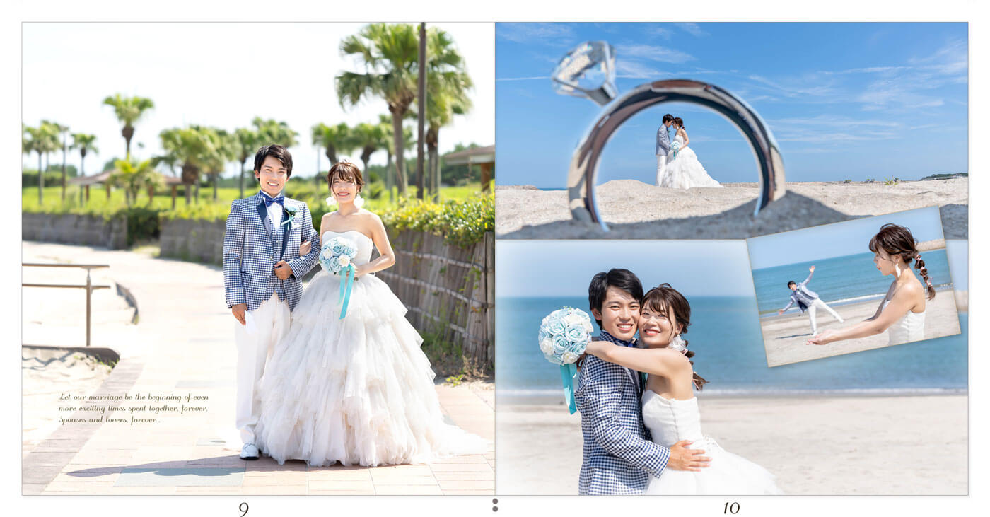 9～10ページ 日向景修園・一ツ葉サンビーチ 前撮り