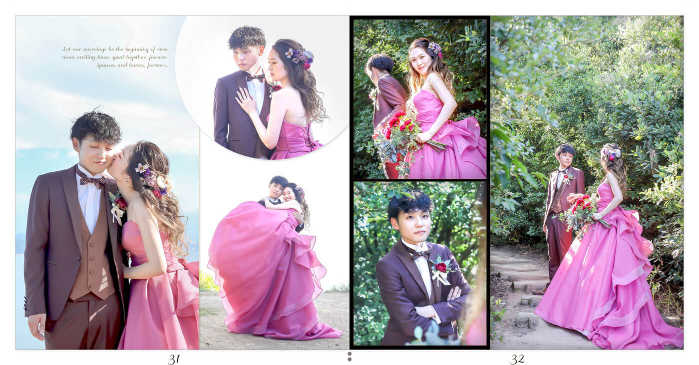 31～32ページ 王子ヶ岳 フォトウエディングアルバム