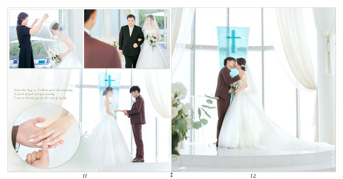 11～12ページ ANAクラウンプラザホテル岡山 フォトウエディングアルバム