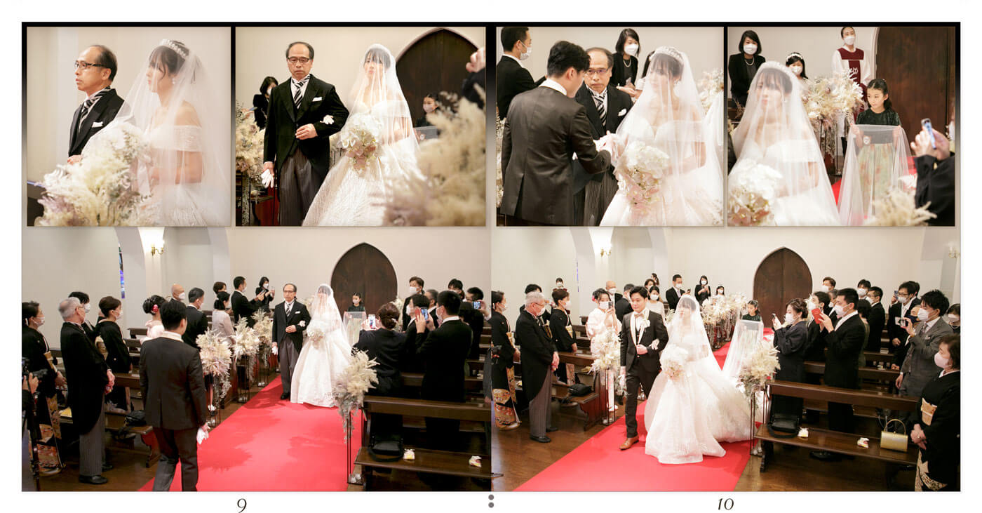 9～10ページ 聖ピエール教会 結婚式アルバム