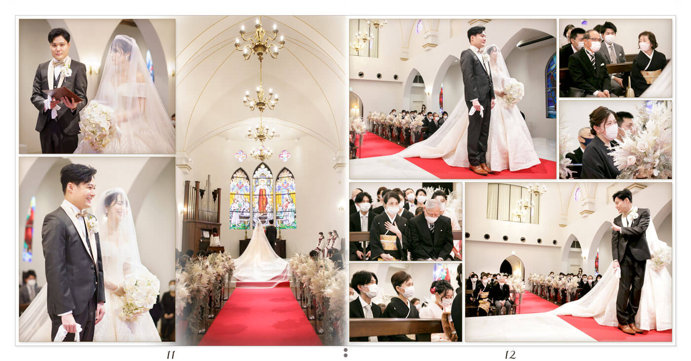 11～12ページ 聖ピエール教会 結婚式アルバム