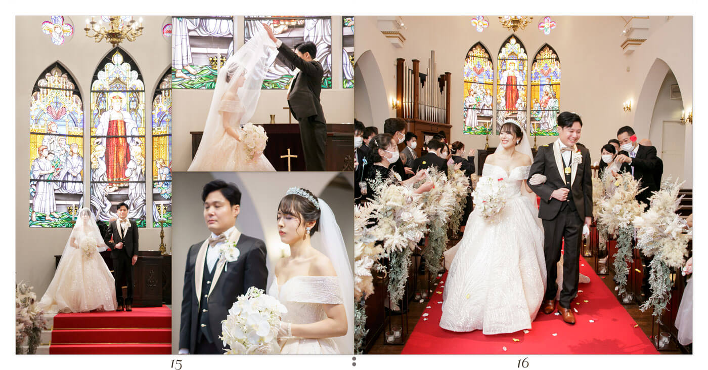 15～16ページ 聖ピエール教会 結婚式アルバム