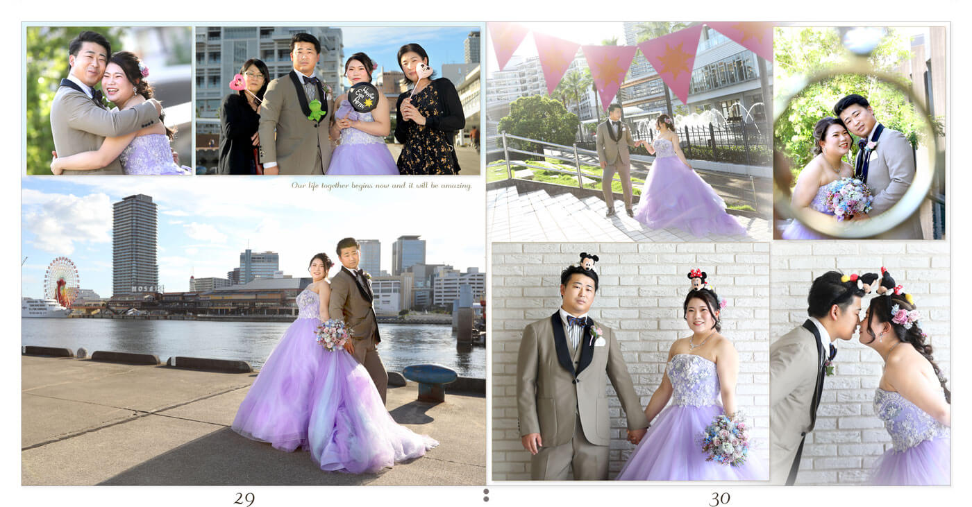 29～30ページ ノートルダム神戸 前撮りアルバム