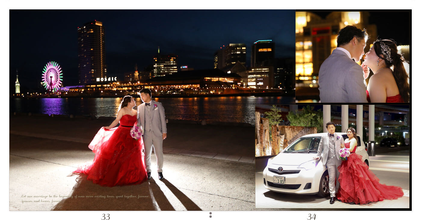 33～34ページ ノートルダム神戸 前撮りアルバム