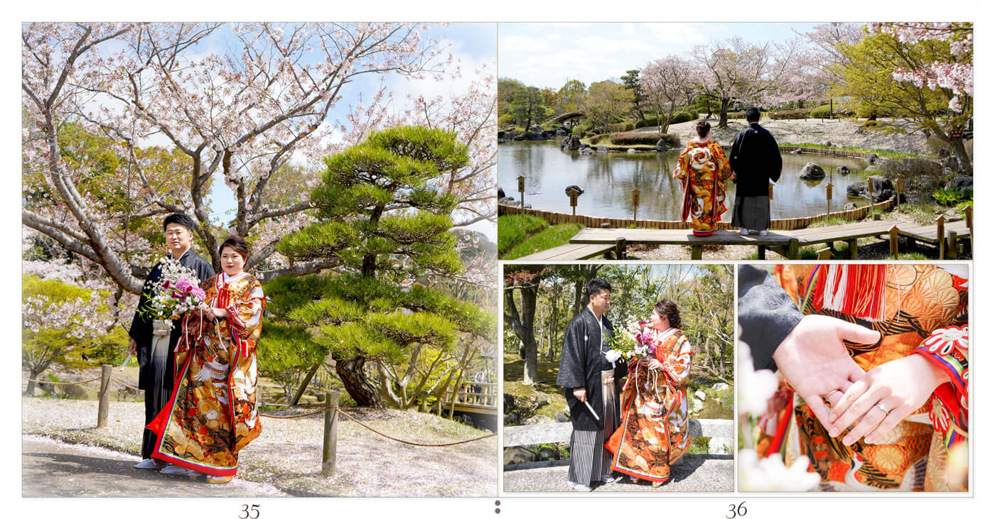 35～36ページ 和装前撮りアルバム
