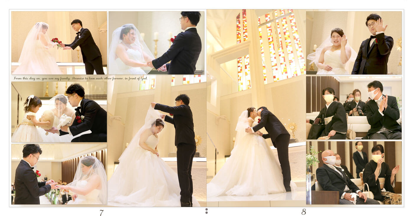 7～8ページ ノートルダム神戸 結婚式アルバム