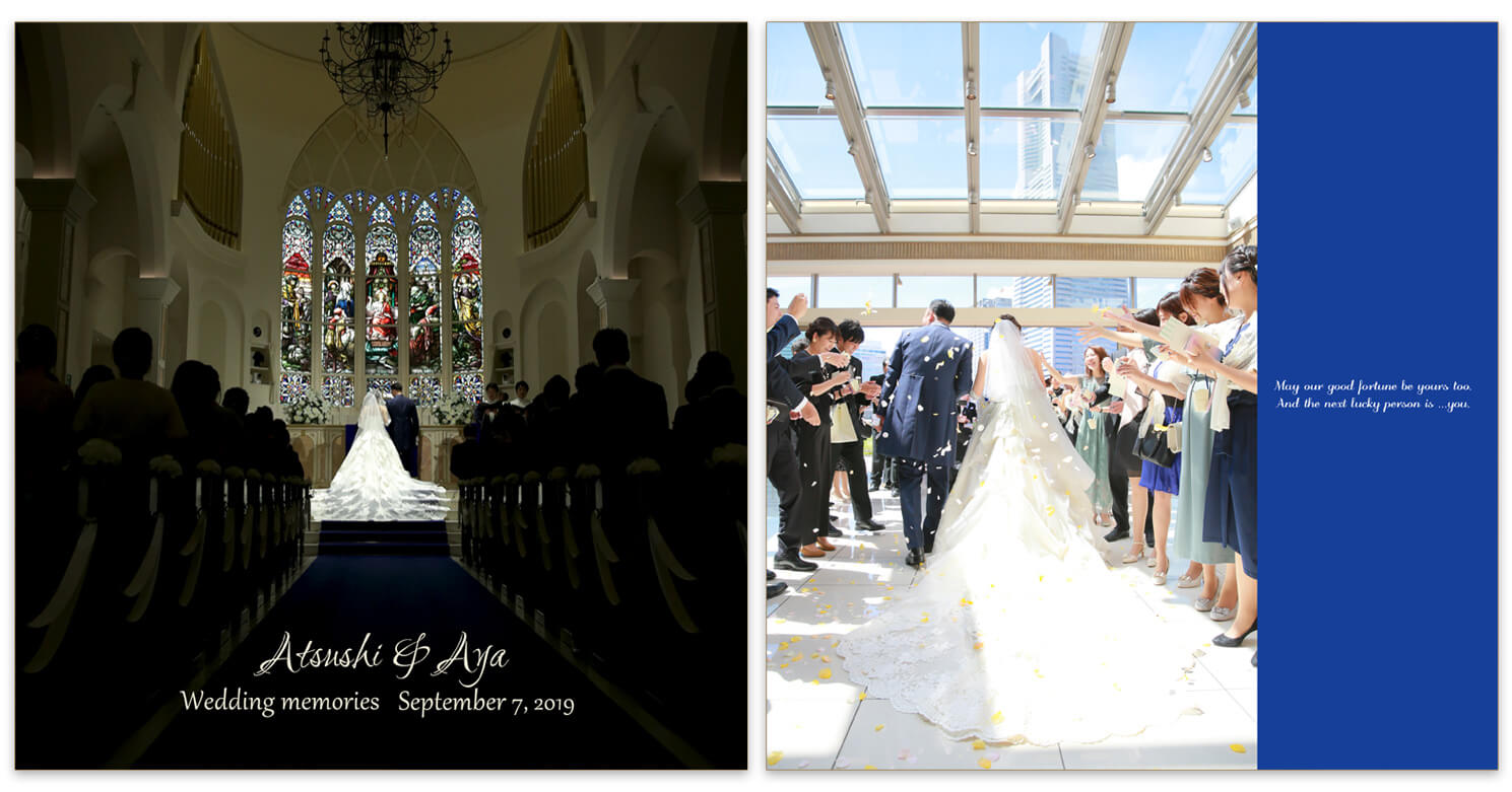 アニヴェルセルみなとみらい横浜 結婚式アルバム 表紙