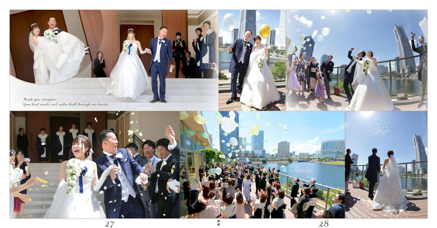 27～28ページ アニヴェルセルみなとみらい横浜 結婚式アルバム