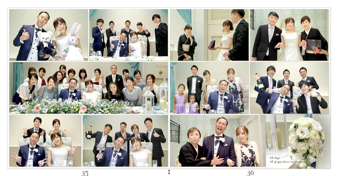 35～36ページ アニヴェルセルみなとみらい横浜ヴィラリヤド 披露宴アルバム