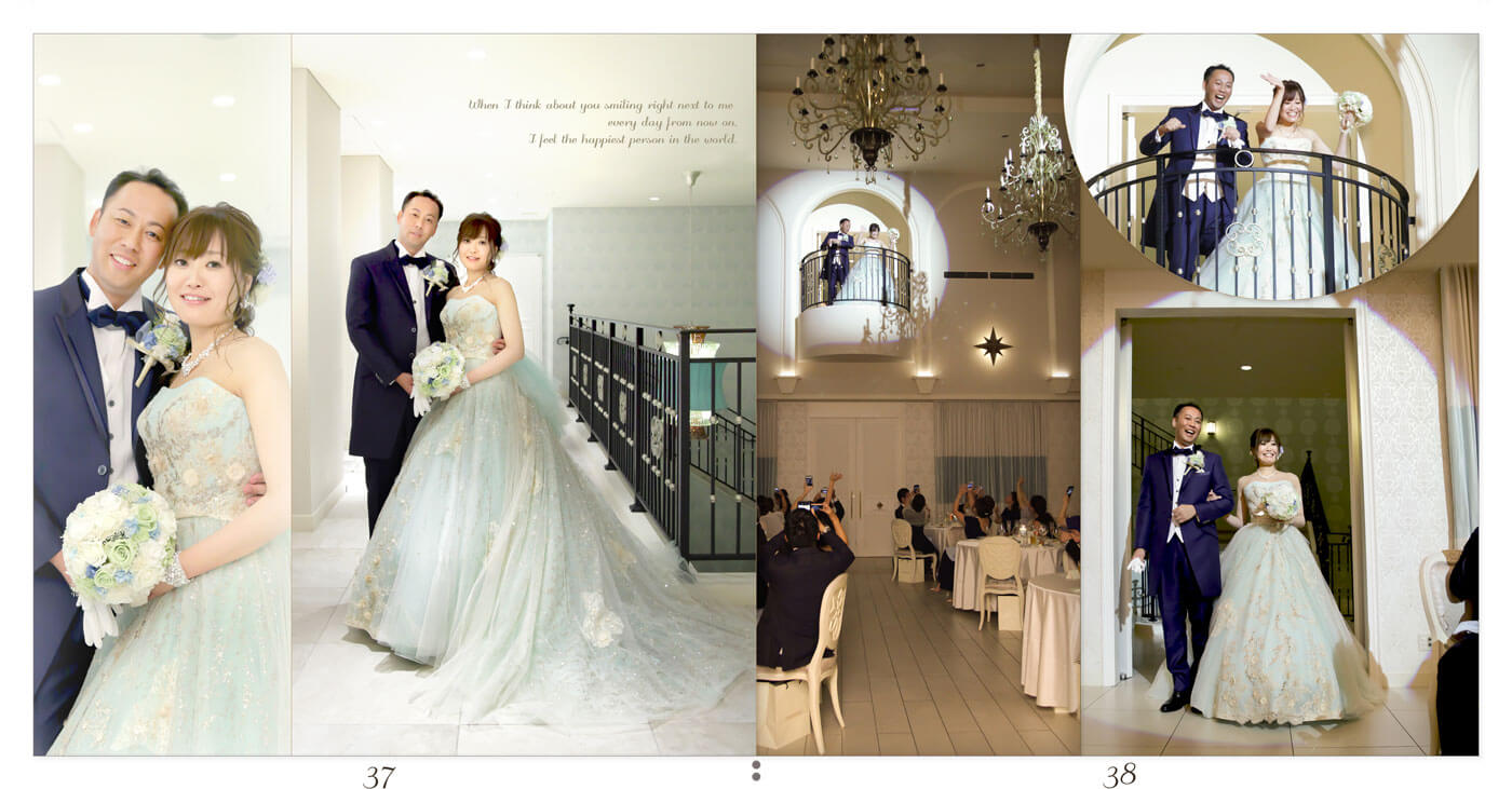 37～38ページ アニヴェルセルみなとみらい横浜ヴィラリヤド 披露宴アルバム