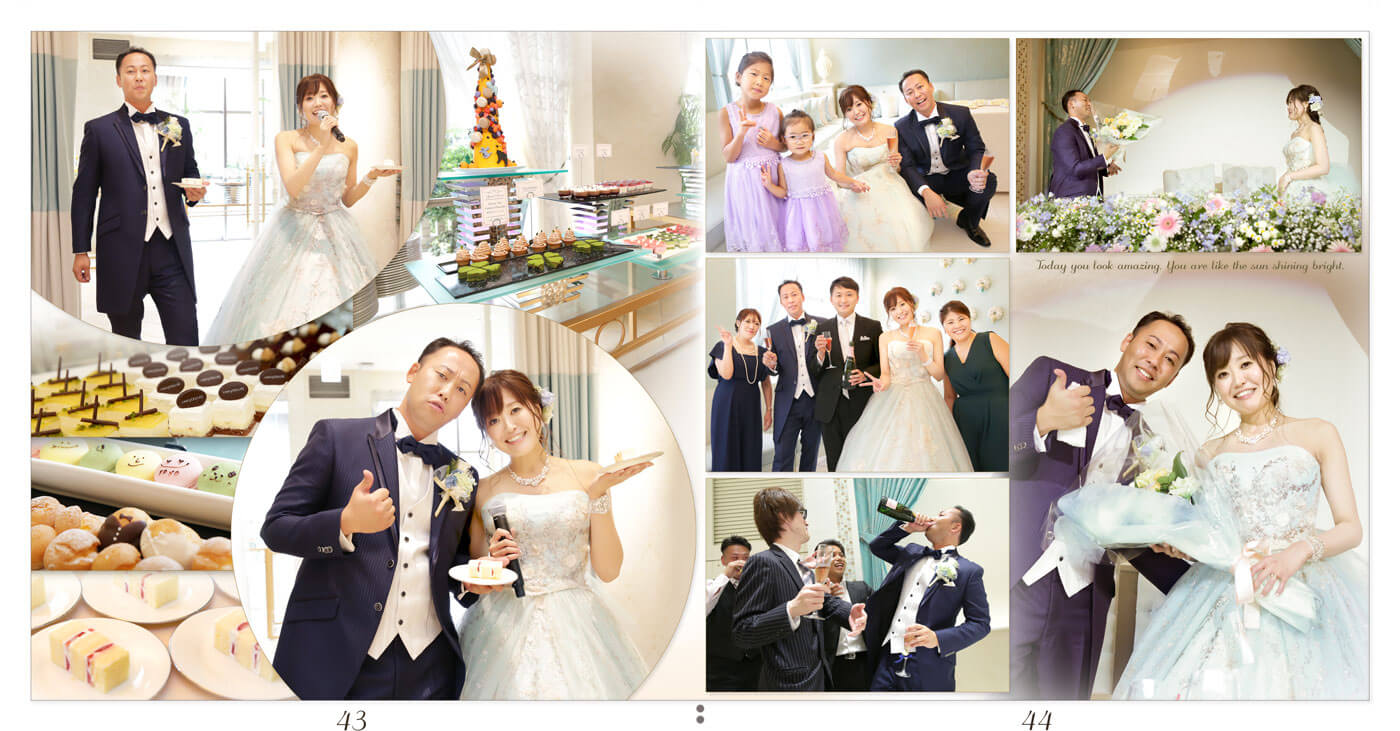 43～44ページ アニヴェルセルみなとみらい横浜ヴィラリヤド 披露宴アルバム