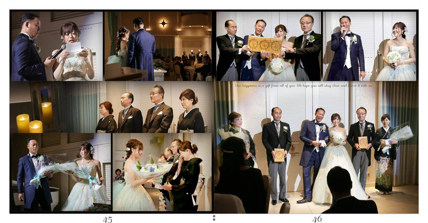 45～46ページ アニヴェルセルみなとみらい横浜ヴィラリヤド 披露宴アルバム
