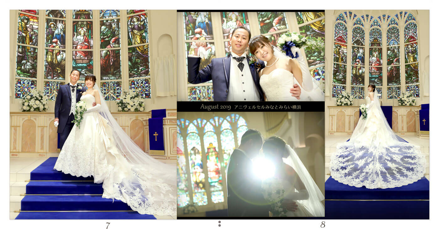 7～8ページ アニヴェルセルみなとみらい横浜 前撮りアルバム