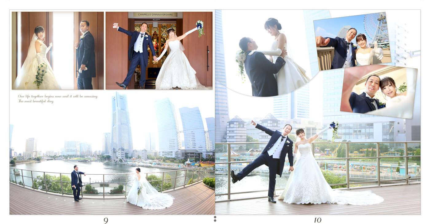 9～10ページ アニヴェルセルみなとみらい横浜 前撮りアルバム