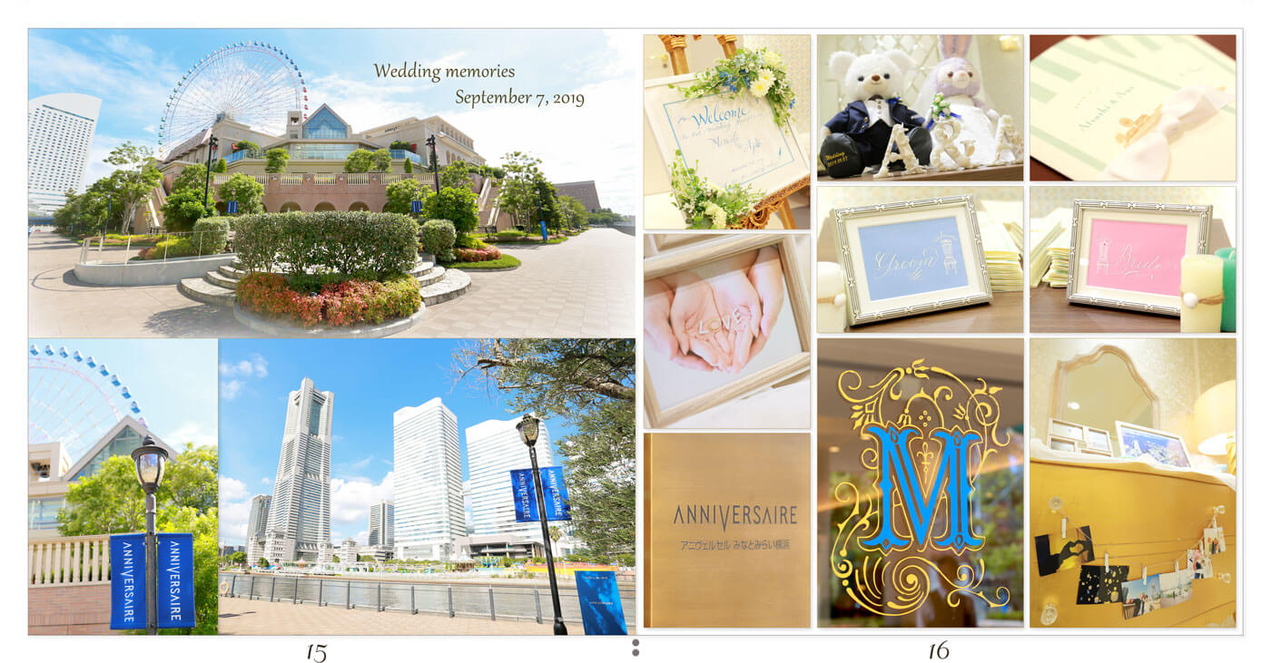 15～16ページ アニヴェルセルみなとみらい横浜 結婚式アルバム