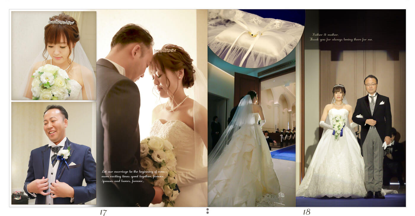 17～18ページ アニヴェルセルみなとみらい横浜 結婚式アルバム
