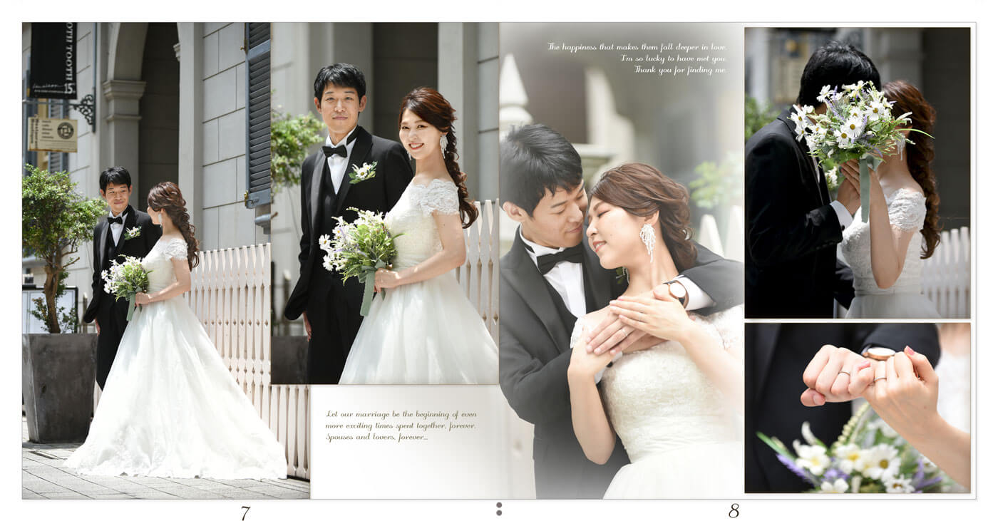 7～8ページ 神戸・京都 前撮りアルバム
