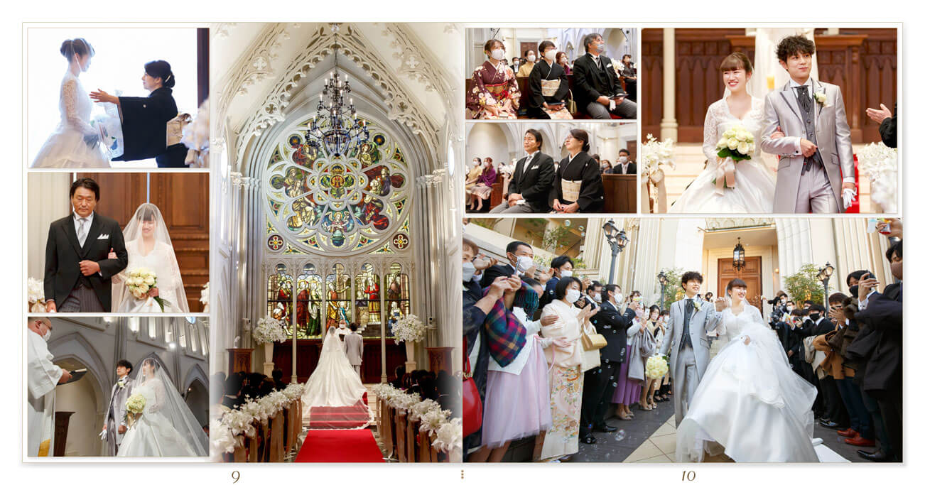 9～10ページ 伊勢山ヒルズ 結婚式アルバム