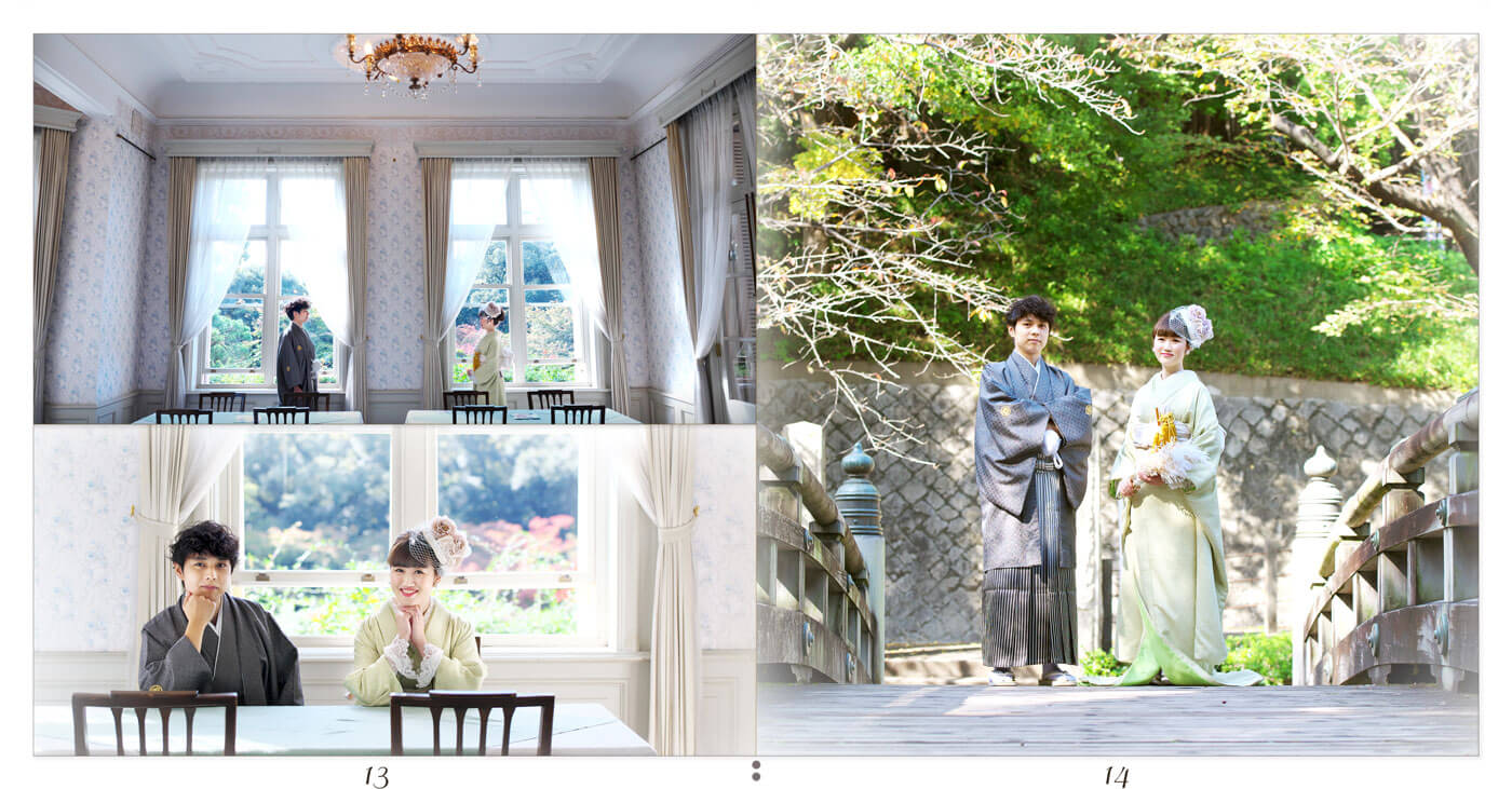 13～14ページ 伊勢山ヒルズ 前撮りアルバム