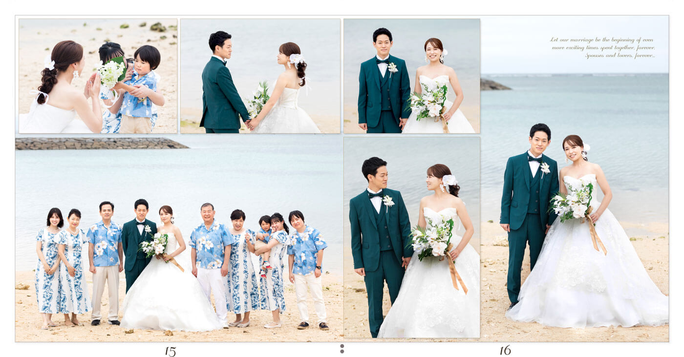 15～16ページ ANAインターコンチネンタル石垣リゾート クルデスール・ウェディング結婚式アルバム