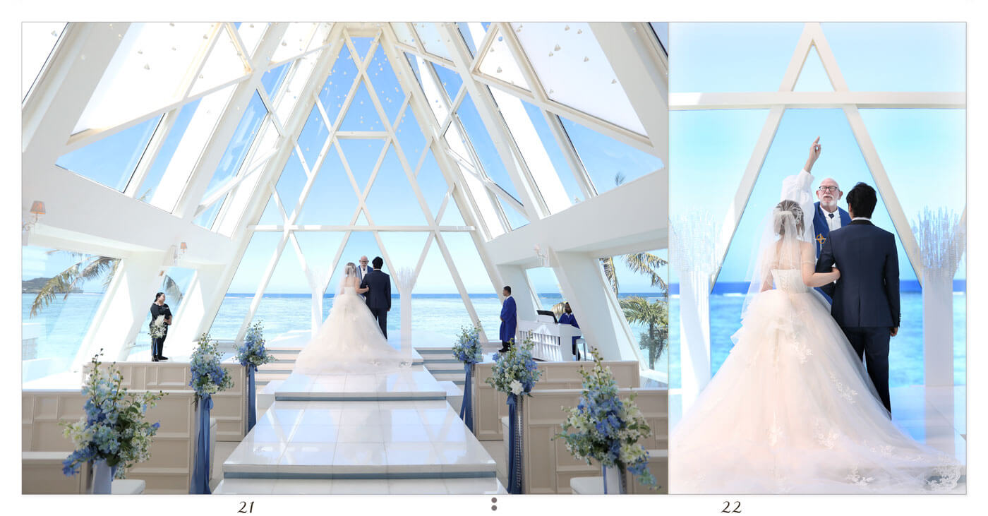 21～22ページ グアム ブルーアステール 結婚式アルバム