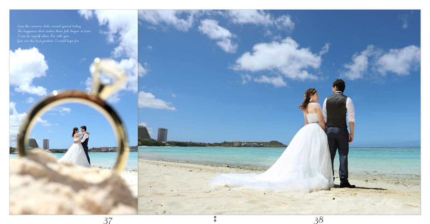37～38ページ グアム ブルーアステール 結婚式アルバム