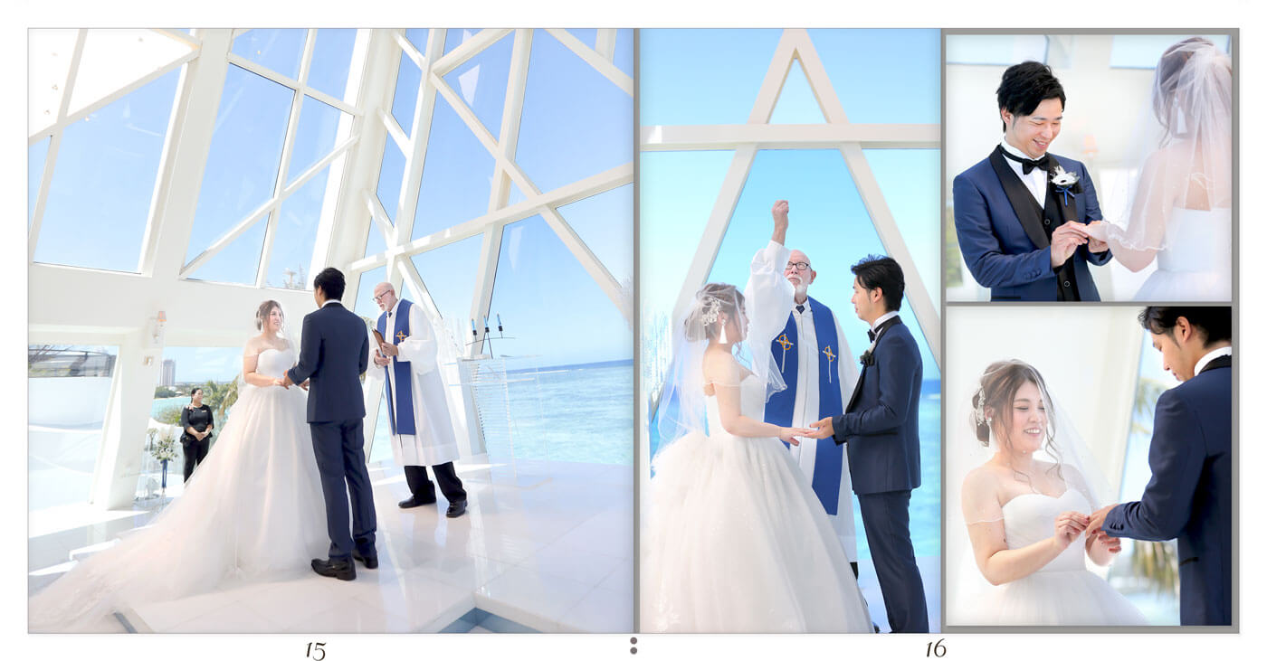15～16ページ グアム ブルーアステール 結婚式アルバム