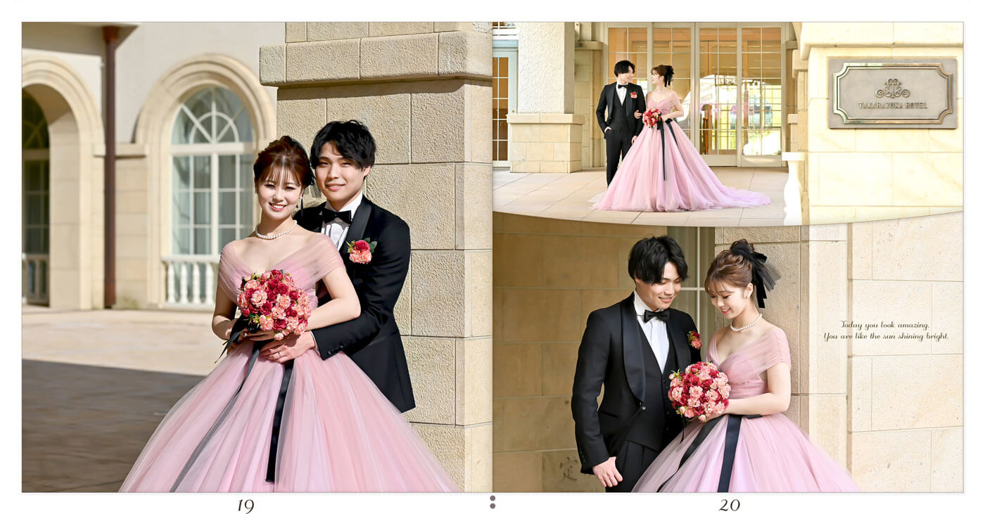 19～20ページ 宝塚大劇場 フォトウェディングアルバム