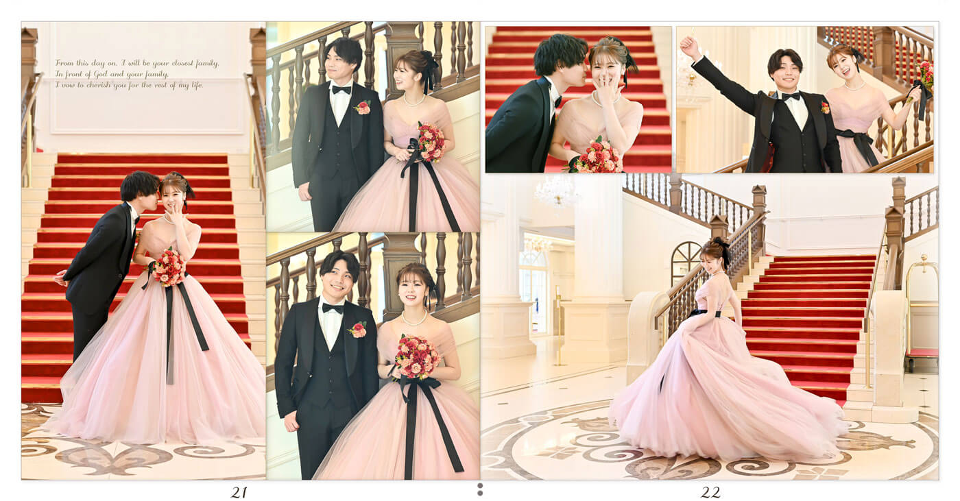 21～22ページ 宝塚大劇場 フォトウェディングアルバム