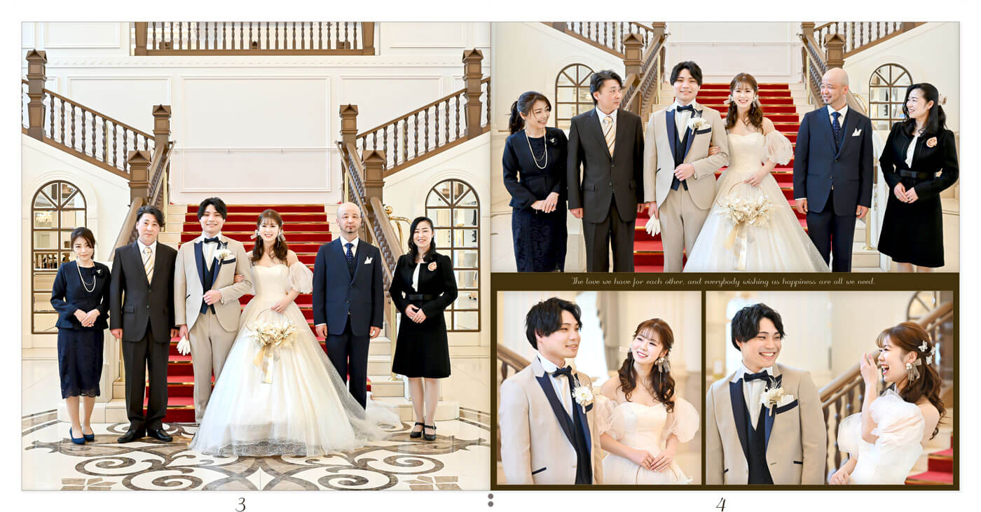 3～4ページ 宝塚大劇場 フォトウェディングアルバム