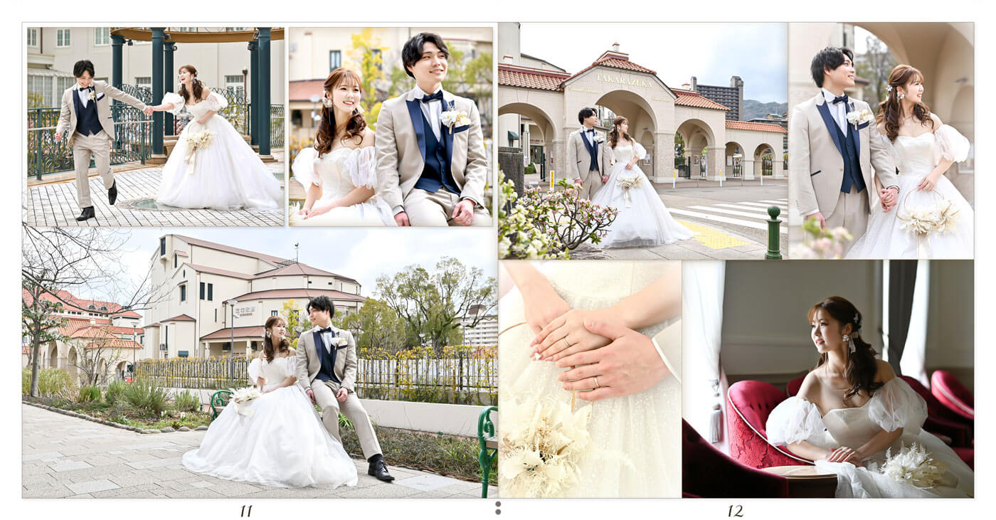11～12ページ 宝塚大劇場 フォトウェディングアルバム