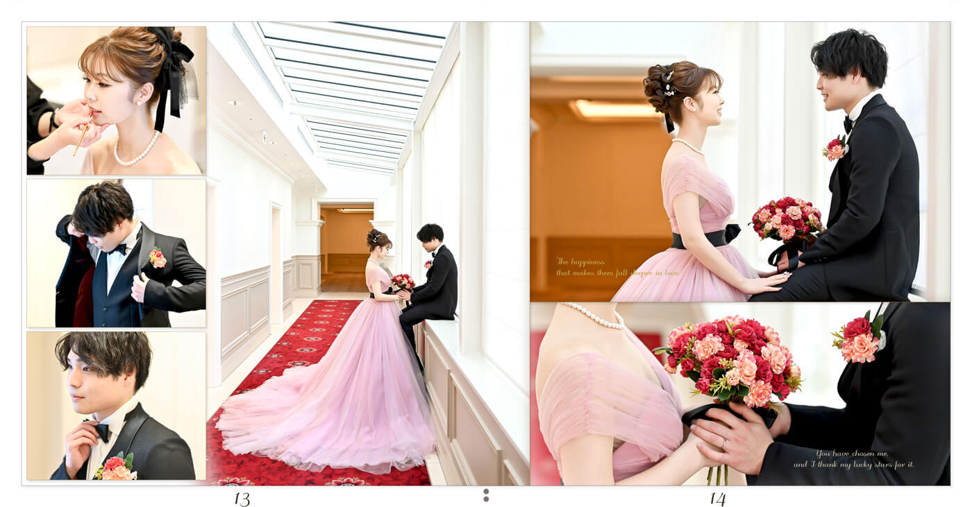 13～14ページ 宝塚大劇場 フォトウェディングアルバム