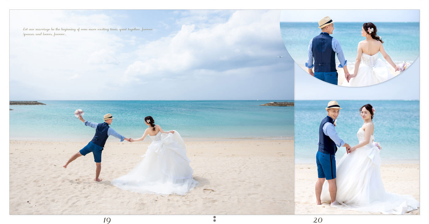 19～20ページ 沖縄 シーシェルブルー 結婚式アルバム