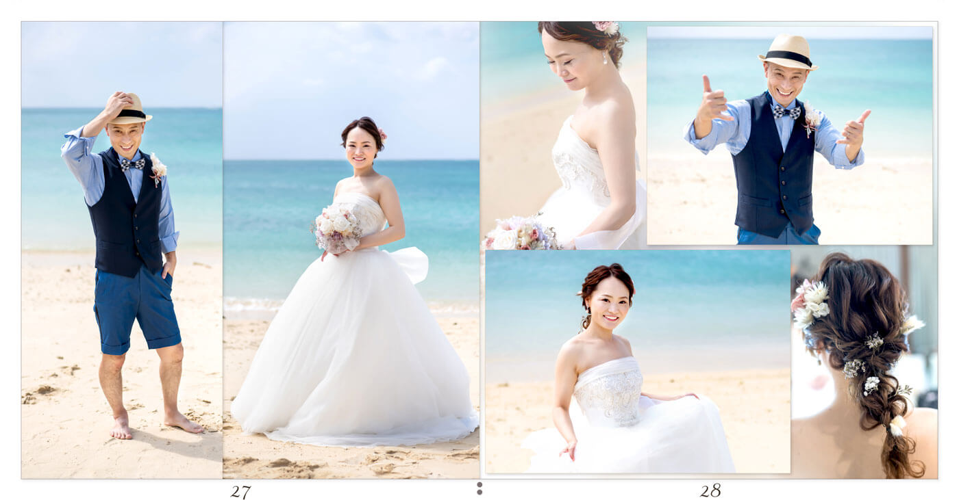 27～28ページ 沖縄 シーシェルブルー 結婚式アルバム