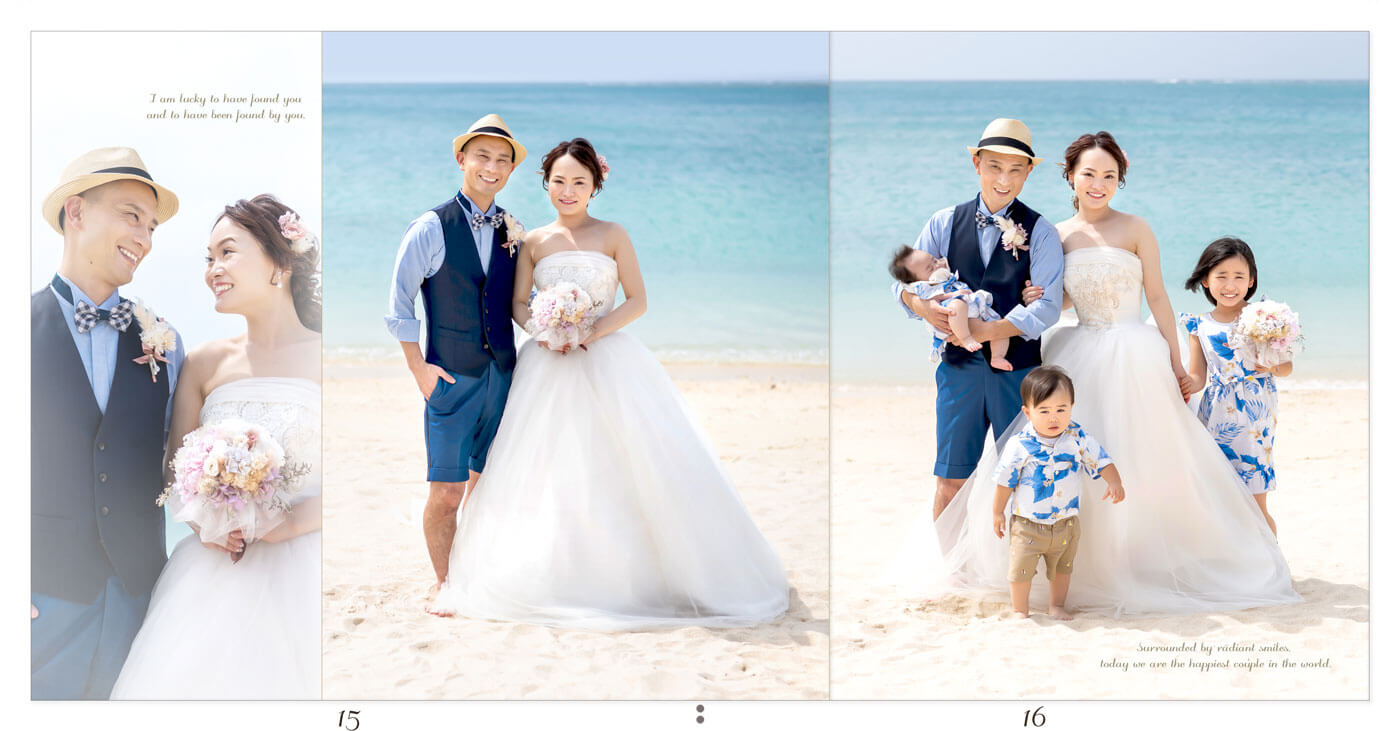 15～16ページ 沖縄 シーシェルブルー 結婚式アルバム