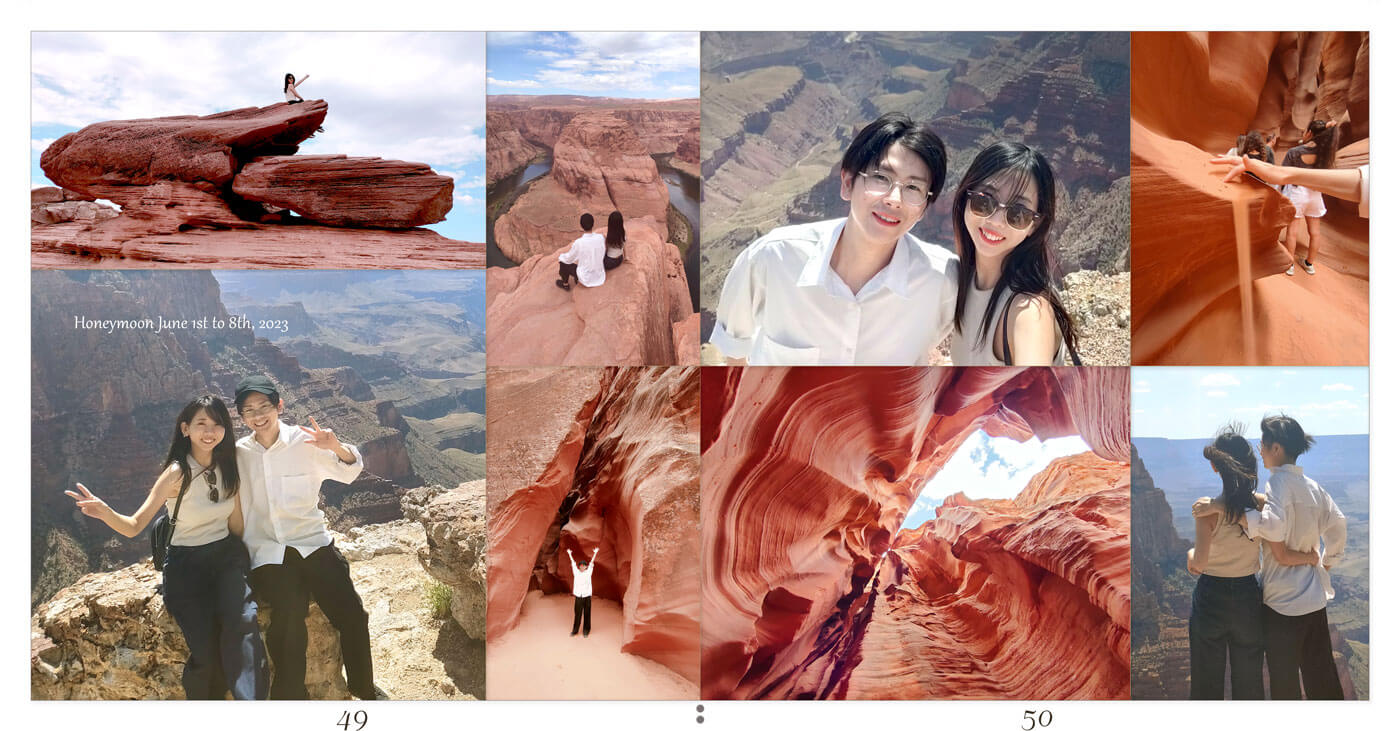 49～50ページ ラスベガス新婚旅行 アルバム