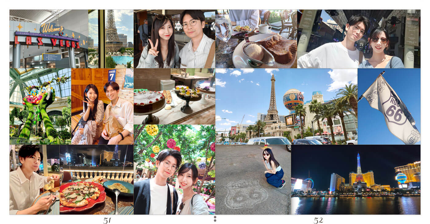 51～52ページ ラスベガス新婚旅行 アルバム