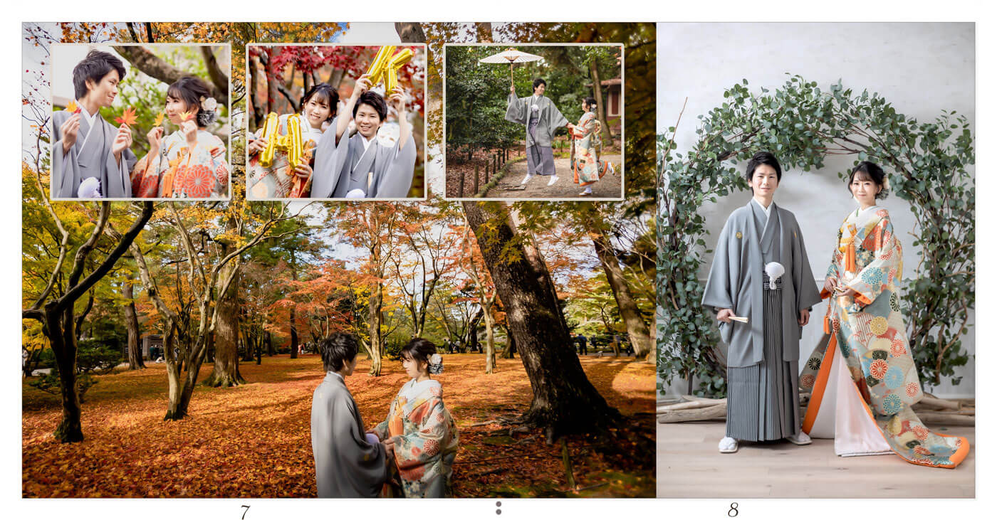 7～8ページ 兼六園 前撮りアルバム