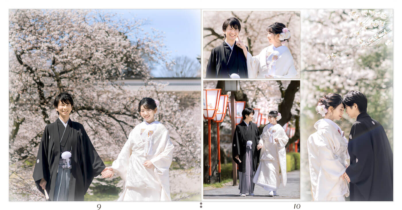9～10ページ 兼六園 前撮りアルバム