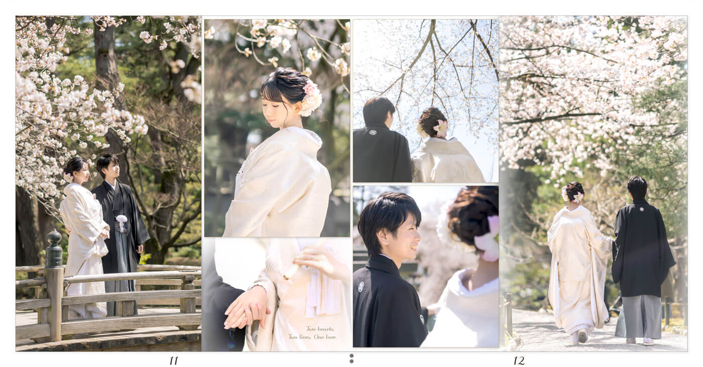 11～12ページ 兼六園 前撮りアルバム
