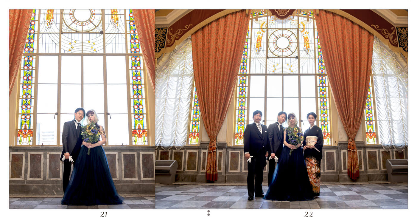 21～22ページ 大阪市中央公会堂 フォトウェディングアルバム