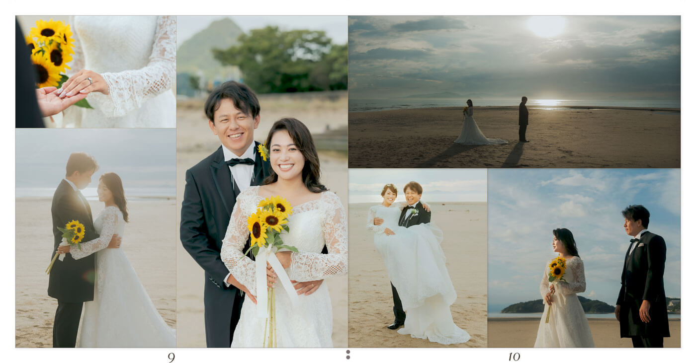 9～10ページ ビーチウェディングフォト 結婚式アルバム