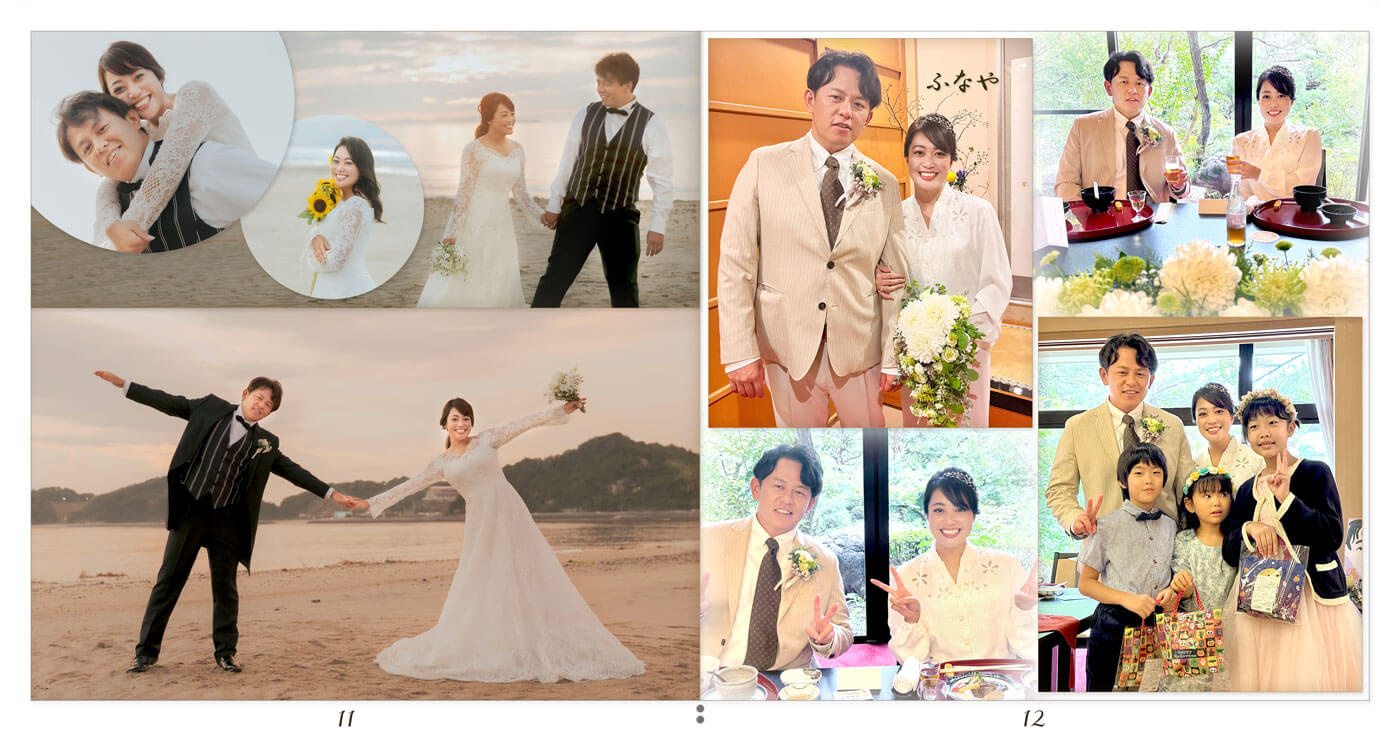 11～12ページ ビーチウェディングフォト 結婚式アルバム