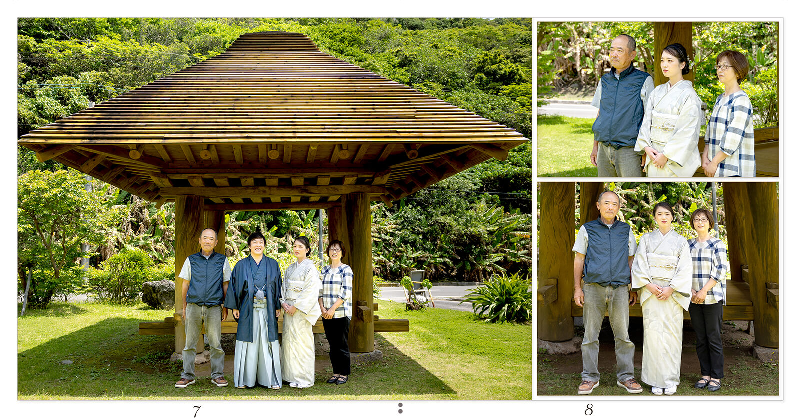 7～8ページ 大浜海浜公園（奄美市） フォトウェディングアルバム