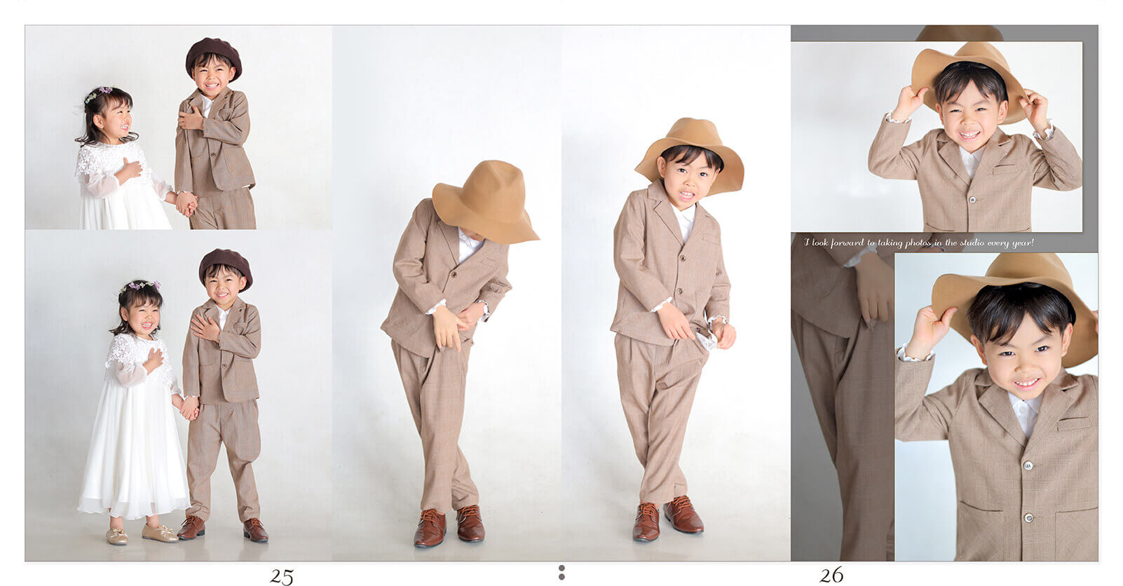 25～26ページ 家族アルバムのデザイン