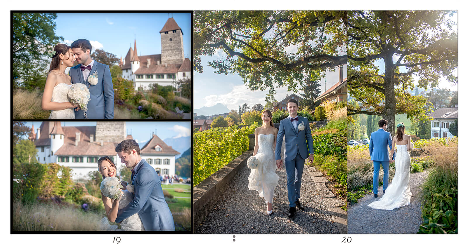 19～20ページ スイス 前撮りアルバム